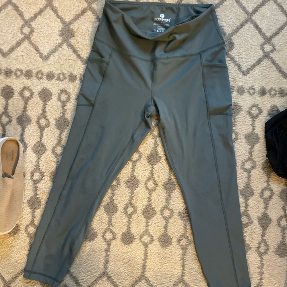 90 Degree By Reflex Forest Green Leggings